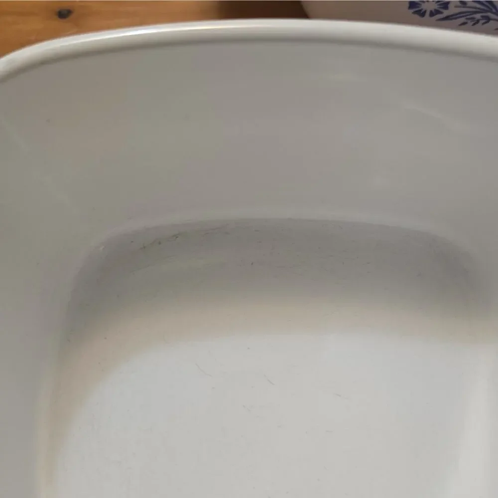 Set of 2 Corning Ware P-43-B 24 oz Square Casserole Dish White Blue USA